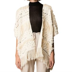 Ulla Johnson Bennie Hand-Loomed Wrap Vest OS EUC Boho